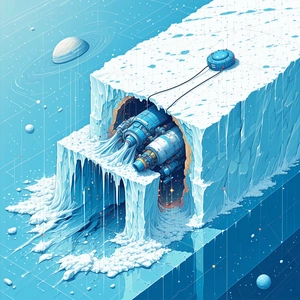 In The Image, There Is A Large Iceberg With A Tunnel Carved Through It