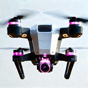 Drone With User Interface With White Drone