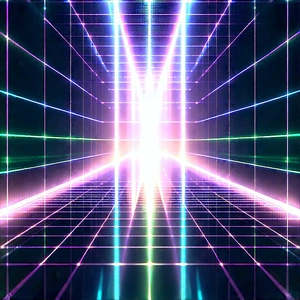 Abstract Matte Painting: Grid system with prismatic light
