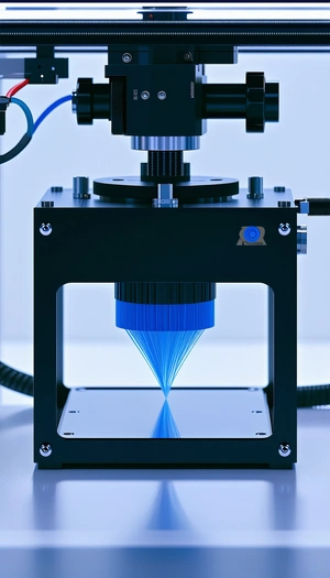 machine blue light