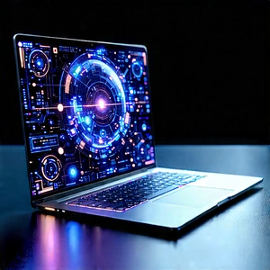 Laptop With Holographic Display With Laptop Computer