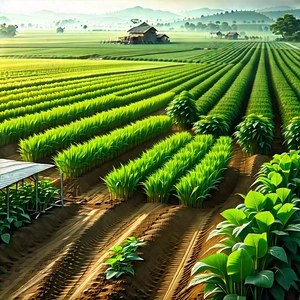 Agricultural Technology In Design Studio With Large, Lush