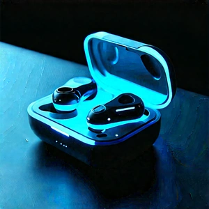 Wireless Earbuds With Glowing Screen With Pair Earphones
