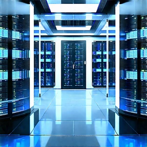 Futuristic Server Room With Image, There