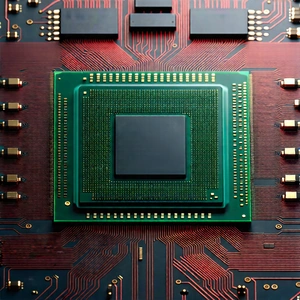 Tech Octane Render: Close-up of microprocessor
