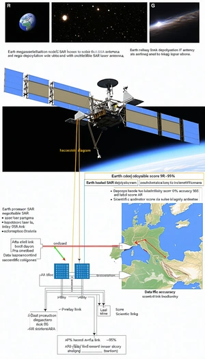The Image Is A Diagram Showing The Earth's Atmosphere And The Position Of A Satellite