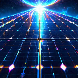 Solar Panel With Holographic Projection With Solar Panel