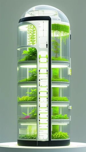A Large, Multi-level Greenhouse Is Filled With A Variety Of Plants