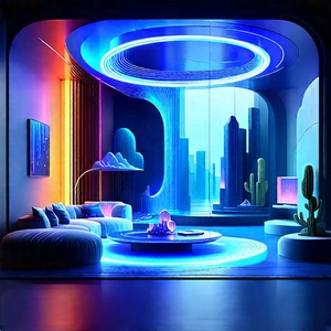 Futuristic Smart Home With Futuristic Living