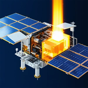 A Space Station With A Large