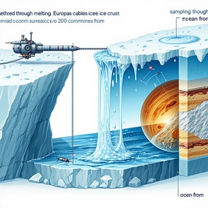 A Cartoon Illustration Shows A Large Iceberg Melting Into The Ocean
