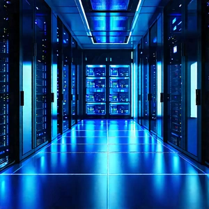Futuristic Server Room With Image, There