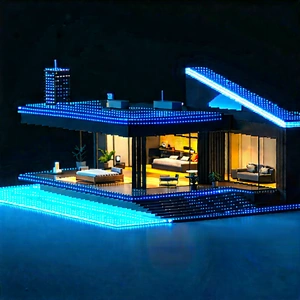 (futuristic:1.23) Smart Home With Futuristic House