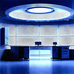 Futuristic Research Laboratory With Large, Open