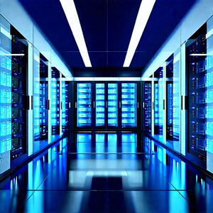 Tech Vector Art: Futuristic server room