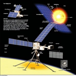 A Large Satellite, Which Appears To Be A Space Station, Floating In The Air