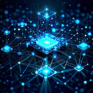 Blockchain Network Visualization With Image, There