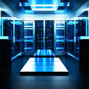 Futuristic Server Room With Image, There