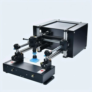 A Large, Black, Three-dimensional Printer With A Blue Object Placed On Top Of It