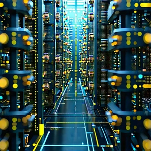 Close-up Of Sensor Array With Futuristic, Computer-generated