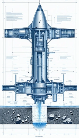 The Image Is A Blueprint Of A Large