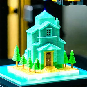 3d Printer With Laser Scanning With Small Model