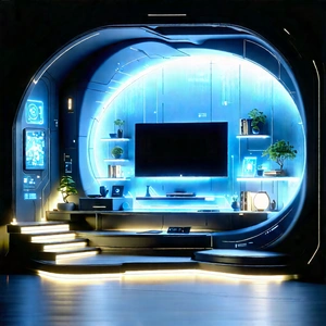 Futuristic Smart Home With Futuristic Living