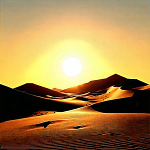 Nature Low Poly: Desert Landscape During (sunset:1.39) With Captures Beautiful
