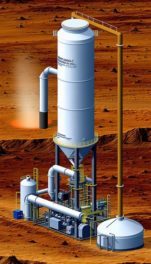 computer-generated (CGI) drawing large industrial