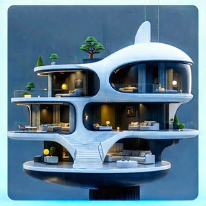 Futuristic Smart Home With Image