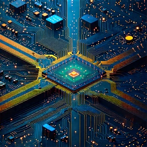 Circuit board with (digital:1.44) particles