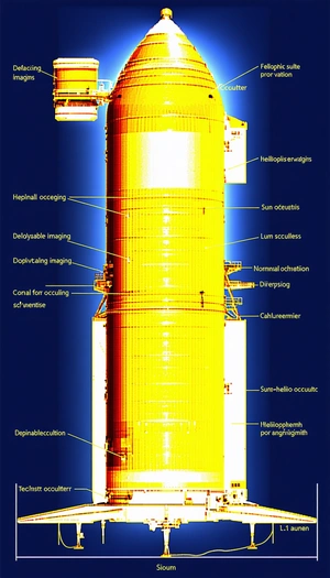 The Image Is A Close-up Of A Large Yellow Structure, Possibly A Satellite Dish Or A Large Antenna