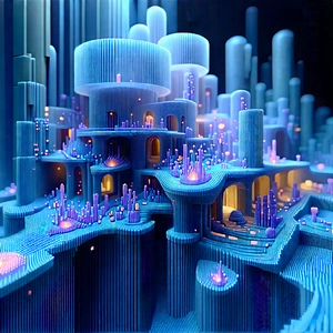 Abstract Voxel Art: Abstract interpretation of cellular structures