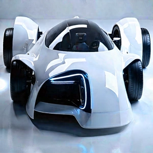 Innovative Electric Vehicle (design:1.35) With White Sports