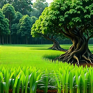 Agricultural Technology In Design Studio With Large Tree