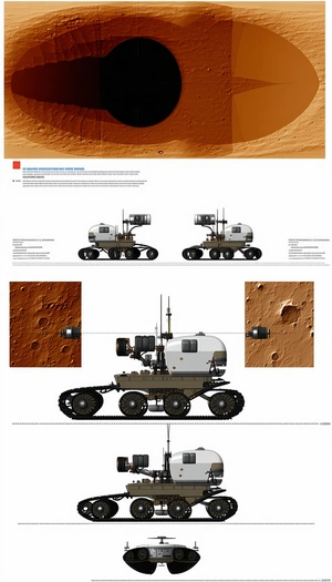 detailed drawing rover vehicle