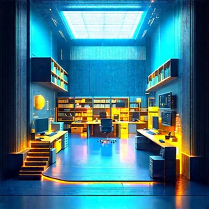 Futuristic Tech Startup Office With Image, There