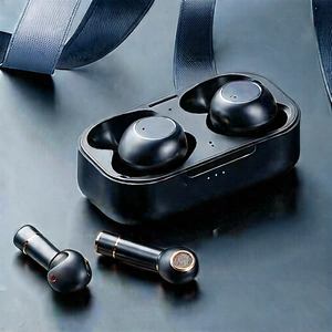 Wireless Earbuds With Streaming Content With Black Case