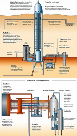 The Image Is A Diagram Of A Chemical Plant, Showing The Process Of Producing A Product