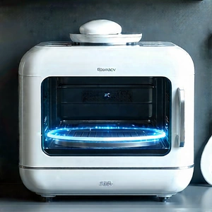 Innovative Smart Appliance Design With White Microwave