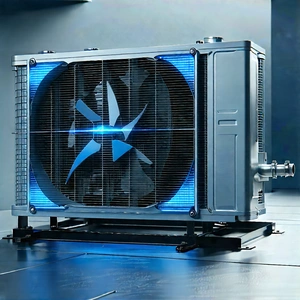 Close-up Of Cooling System With Large Blue