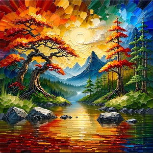 (digital:1.18) Transformation Visualization With Beautiful Landscape