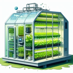 A Large, Multi-layered Greenhouse Filled With Various Plants