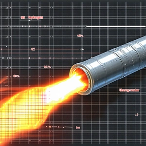 A Rocket Is Shown In A Graphic, With The Rocket's Engine Shown As A Bright Orange Flame