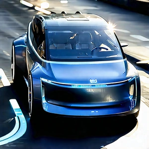 Innovative Electric Vehicle Design With Blue Driving