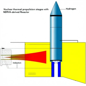 blue yellow rocket shown diagram