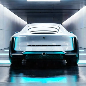 Innovative Electric Vehicle Design With White Sports