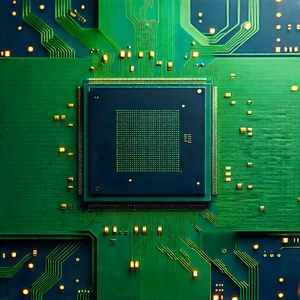 Close-up of microprocessor