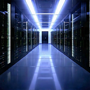 Futuristic Server Room With Image