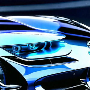 Automotive Technology In (design:1.35) Studio With Blue Shown